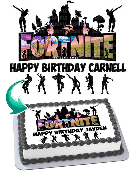 Fortnite Battle Royale Edible Cake Image Topper Personalized Picture 1