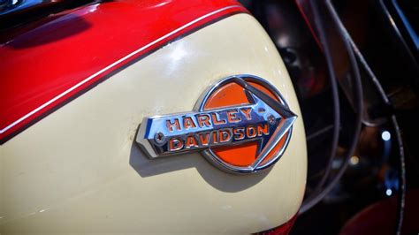 Harley Davidson Logo On The Black Background Free Image Download