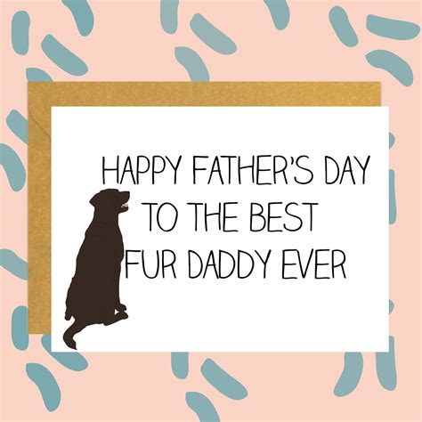 Happy Father's Day to the Best Fur Daddy Pet Card Fur | Etsy