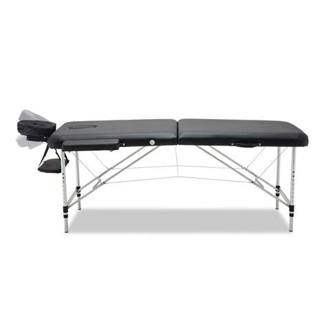 Zenses 75cm Portable Aluminium Massage Table 2 Fold Black Treatment
