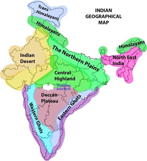 Physical Features Of India Map Maps Of India Throughout Physical Map