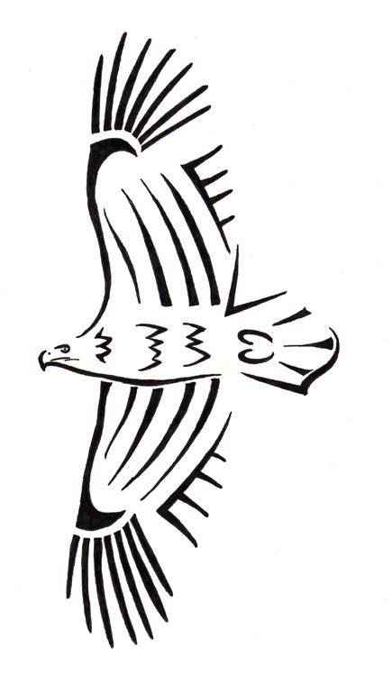 16 Awesome Tribal Eagle Tattoo Only Tribal