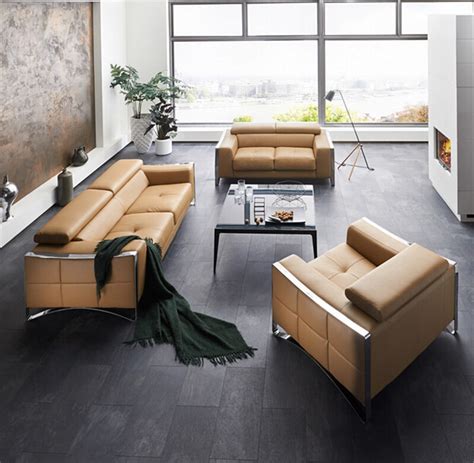 Overall, to achieve a modern look, you'll need functional yet chic furniture pieces. Modern sofa set with Genuine leather sofa for living room sofa furniture-in Living Room Sofas ...