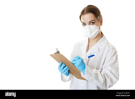 Nurse With Clipboard Stock Photo Alamy