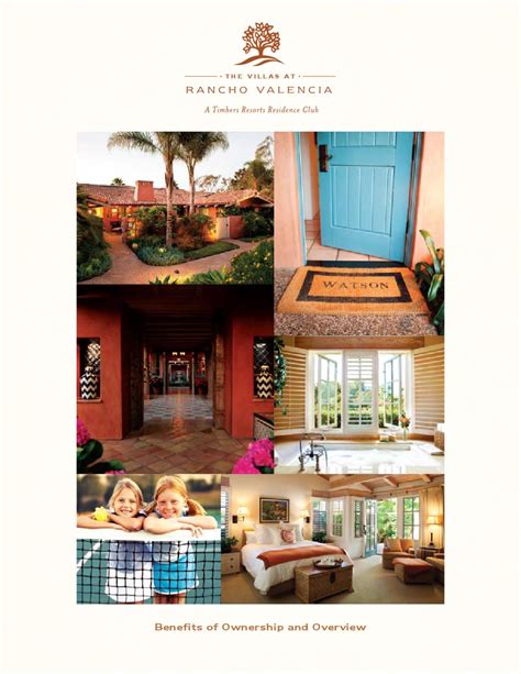 The Villas At Rancho Valencia Brochure By Timbers Resorts Issuu