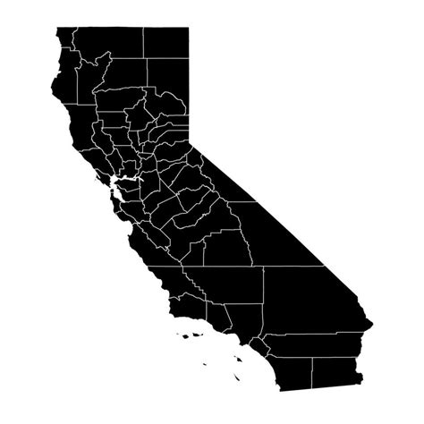 California State Map With Counties Vector Illustration 25451470