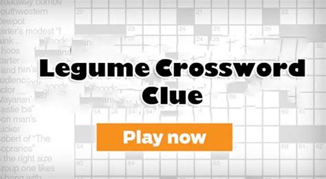 This free list of crossword answers for crossword clues is to help you get an edge over your competition. Looking for the Small green legume crossword clue answers ...