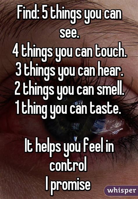 find 5 things you can see 4 things you can touch 3 things you can hear 2 things you can