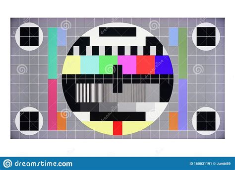 Blue wave signal display monitor chart. TV Screen Color Test Card No Signal Stock Image - Image of ...