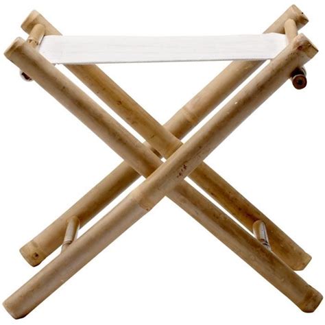 Tabouret Bloomingville Pliant Bambou Et Canvas Bei