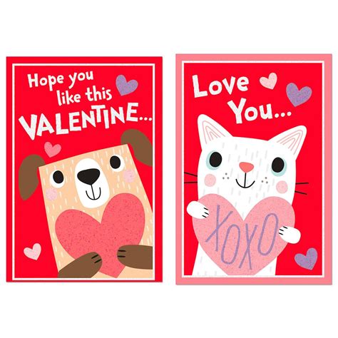 Dog And Cat Valentines Day Cards Pack Of 6 Boxed Cards Hallmark