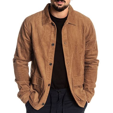 2019 men winter corduroy jacket Fashion brown outerwear coat black slim ...
