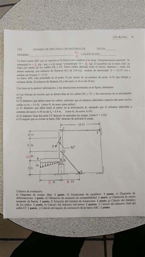 Resuelto La Barra Rigida ABC Que Se Muestra En La Figura Esta Chegg