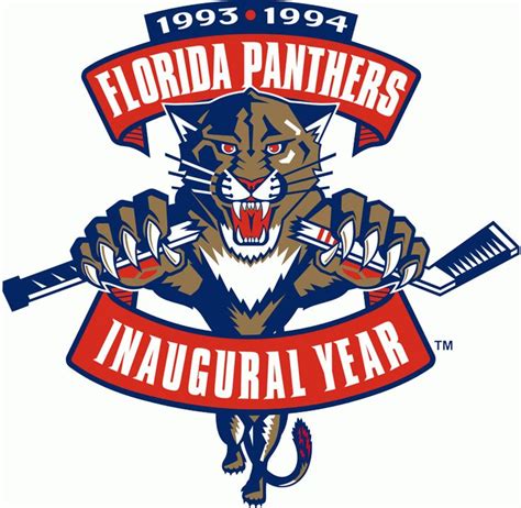 Florida Panthers Logo Florida Panthers Anniversary Logo 1994