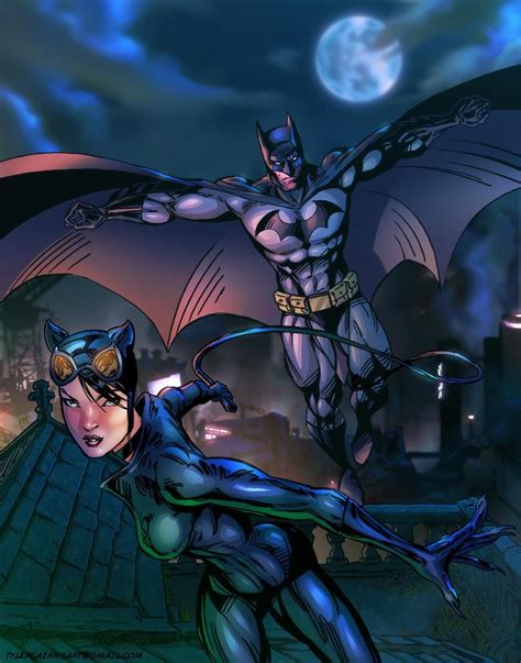 Batman And Catwoman By Tylercairnsart On Deviantart Batman And