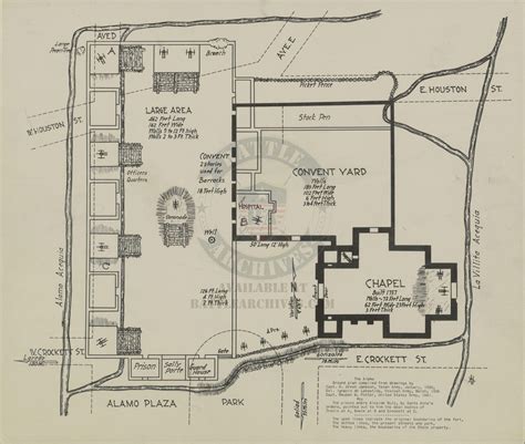 Alamo Layout And Points Of Interest Battle Archives