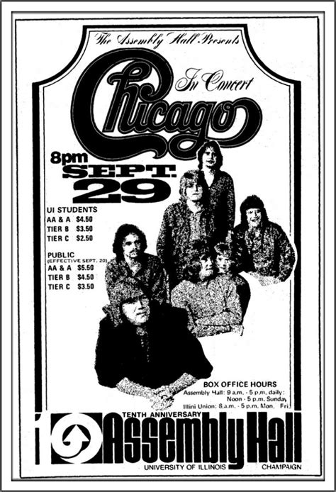 Chicago The Band Champaign Il 09291972 In 2022 Chicago The