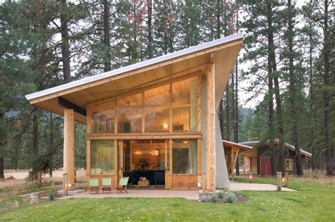 Shed Roof Cabin Design Methow Valley Wa Natural Modern Architecture