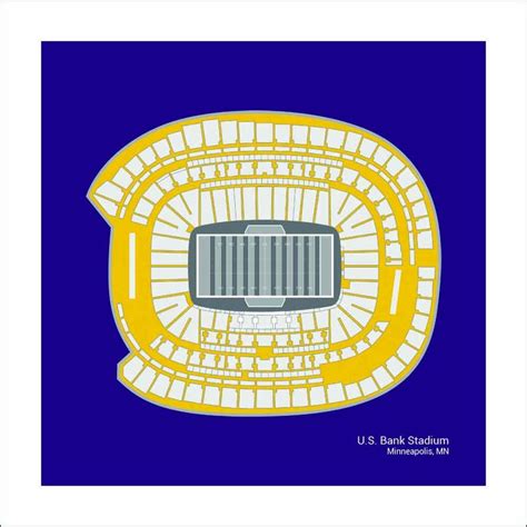 Us Bank Stadium Minnesota Vikings Stadium Seating Art Etsy