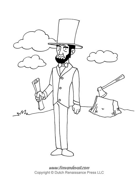 In addition to the coloring pages, i also made an abraham lincoln coloring book. Tim van de Vall - Comics & Printables for Kids