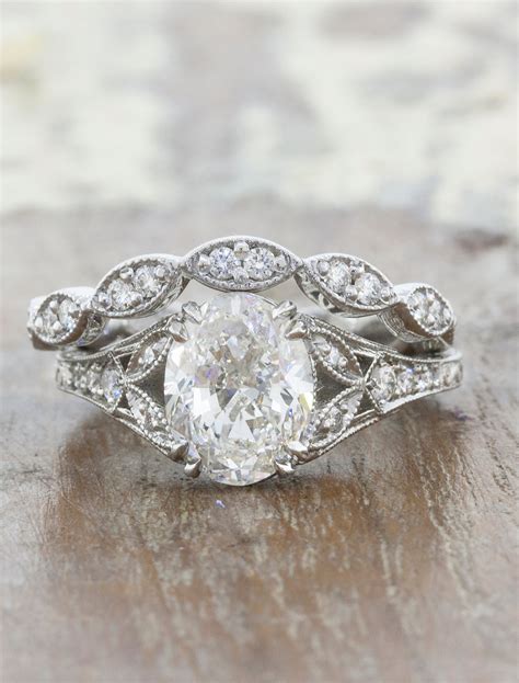 Natali Intricate Vintage Inspired Curved Wedding Ring Ken And Dana