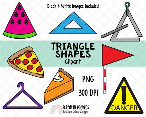 Shapes Clip Art Real Life Triangle Shapes Clipart Etsy