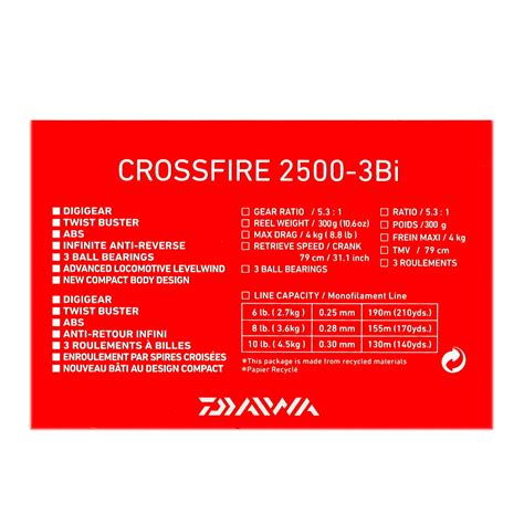 Daiwa Crossfire 2500 3Bi Spinning Reel Showspace