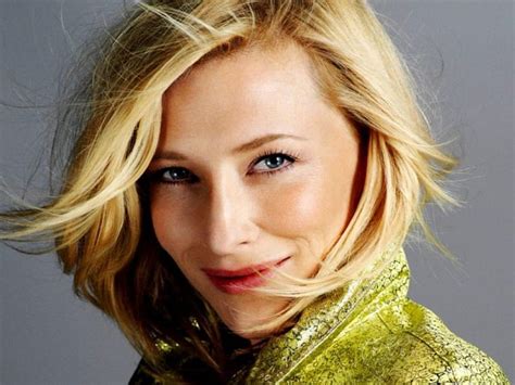 Cate Blanchett Pretty Blue Eyes Blonde Short Hair Female Nice Smile Actress Hd Wallpaper