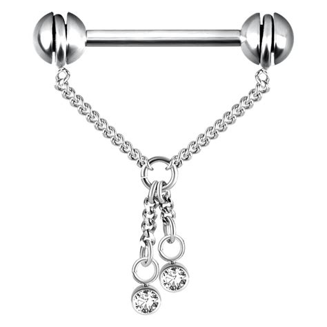 Rotating Double Crystal Nipple Chain The Wildcat Collection