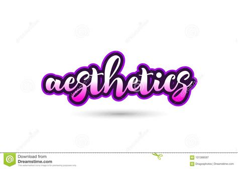 Aesthetics Calligraphic Pink Font Text Logo Icon Typography Design