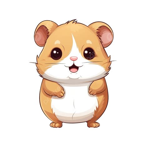 Adorable Hamster Cartoon Character Hamster Rodent Cartoon Png