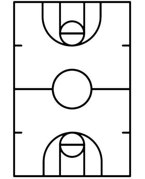 Basketball Court Coloring Page