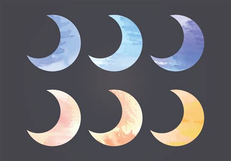 Watercolor Crescent Moon At Getdrawings Free Download