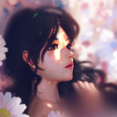 Android Wallpaper Au93 Liang Xing Daisy Cute Girl