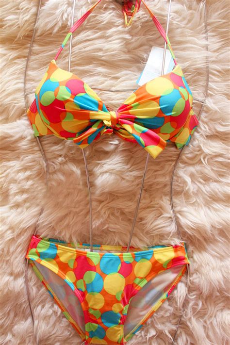 Colorful Triangle Bikini Beach Swimwear On Luulla