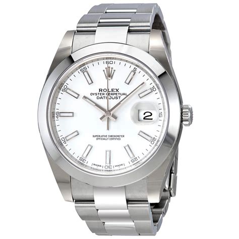 Ladies' diamond rolex oyster perpetual datejust watch paired with diamond bracelet. Rolex 126300WSO Oyster Perpetual Datejust Mens Automatic Watch