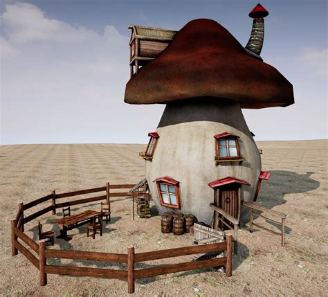 3d Model Mushroom House Turbosquid 1287234