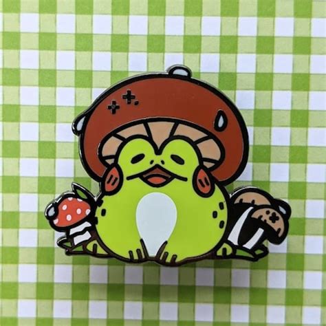 Kawaii Frog Crayon Enamel Pin Cute Froggie Lapel Pin Etsy