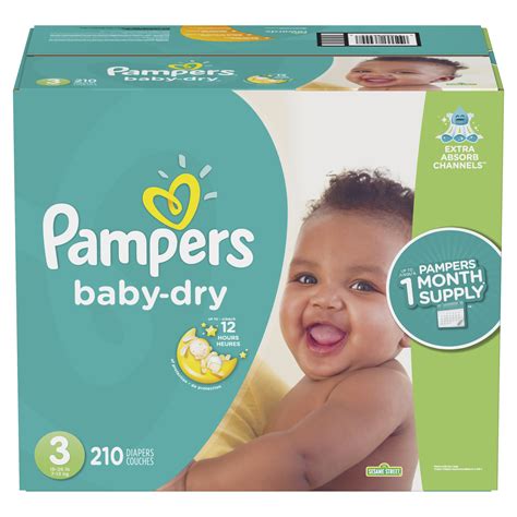Pampers Baby Dry Diapers Size 3 210 Count Pay Per Mart