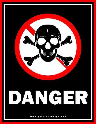 Skull Danger Sign Template Free Download