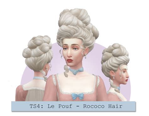 Historicalsimslife Ts4 Le Pouf Rococo Hair Mmfinds
