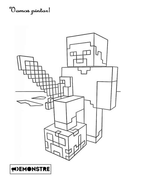 Desenhos Para Imprimir E Colorir Do Minecraft