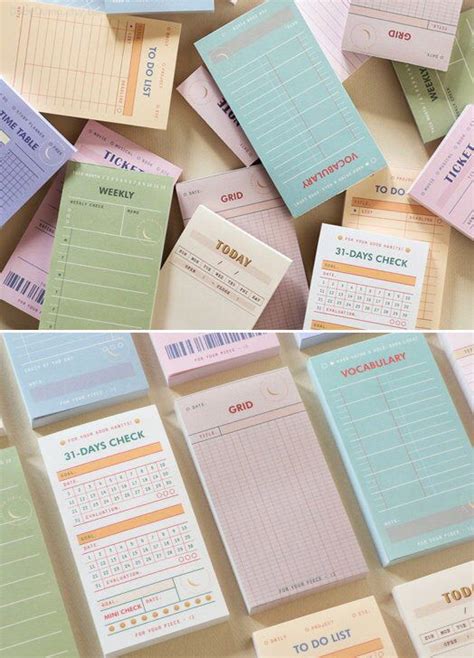 Memo Pad 10types Daily Weekly Planner Monthly Yearly Etsy Memo