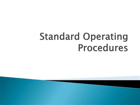 Ppt Standard Operating Procedures Powerpoint Presentation Free