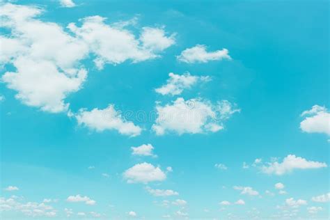 Blue Sky And Clouds With Daylight Natural Background Vintage Color
