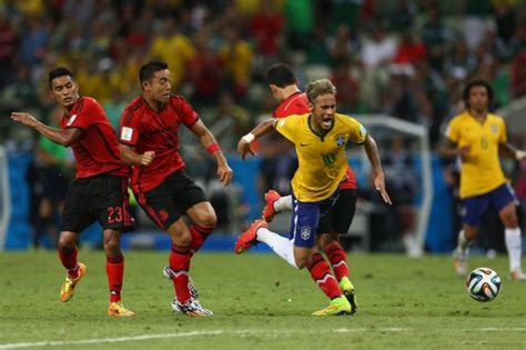 Mexico plays brazil for the gold medal in men's soccer. Neymar getting fouled in Brazil vs Mexico in the FIFA ...