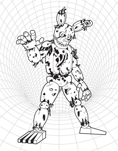 Springtrap Colouring Book Fnaf Coloring Pages Coloring Books