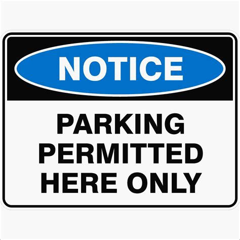 Parking Permitted Here Only Buy Now Discount Safety Signs Australia