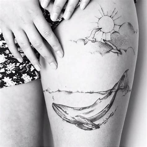 45 exclusively unique sun tattoo ideas to explore gravetics thigh tattoo small thigh