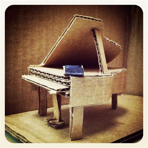 Grand Piano With Book Of Music Cardboard And Glue Cardboard Art